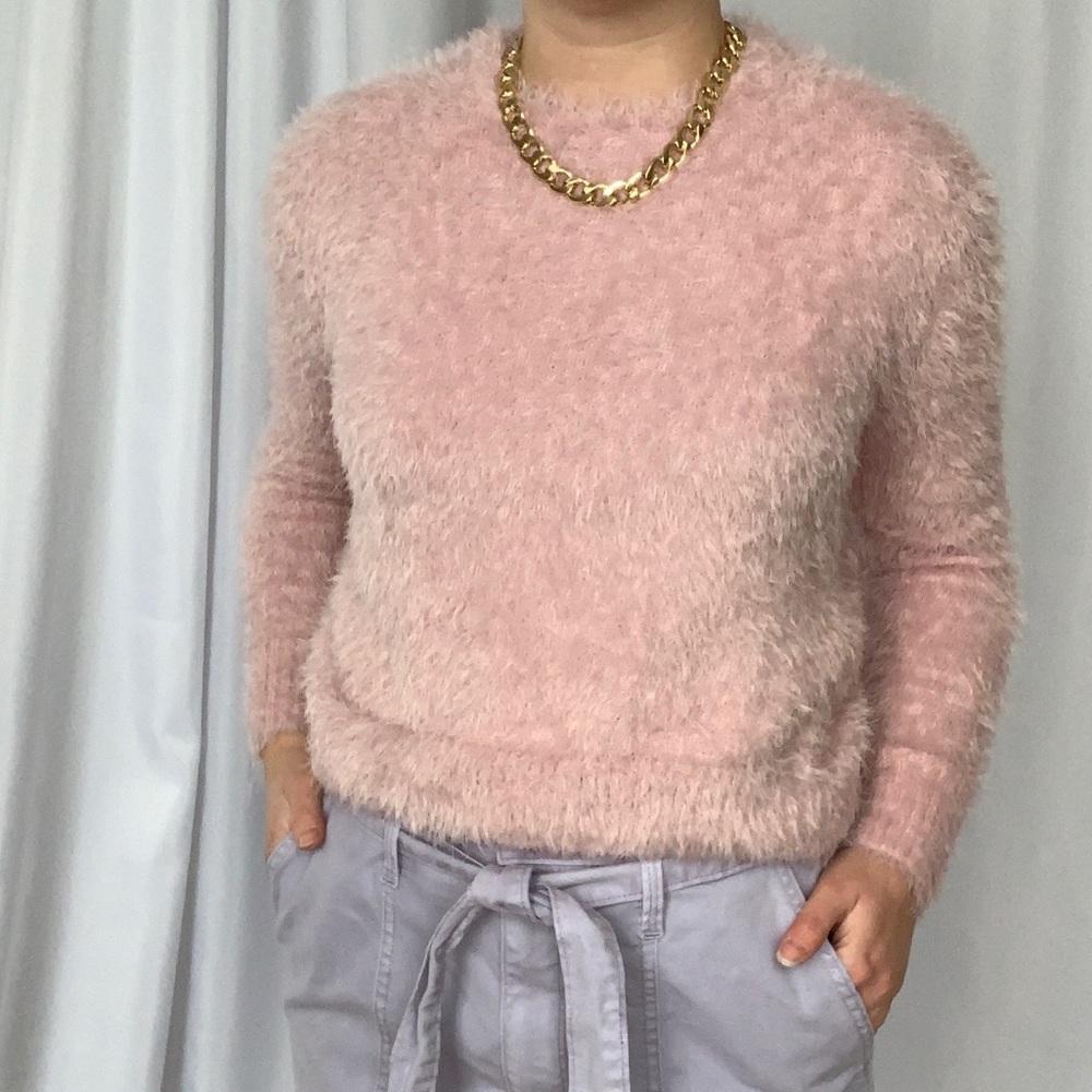 Shaggy knit sweater